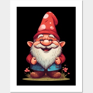 Gnome, Happy Little Garden Gnome Posters and Art